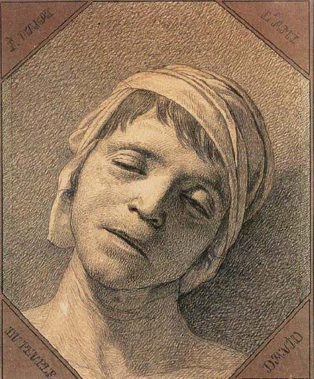 David, Jacques-Louis Head of the Dead Marat Spain oil painting art